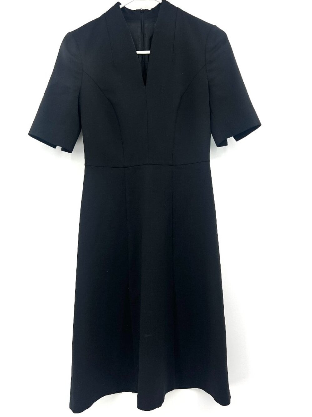 Brooks Brothers Black Wool Midi Dress Women's 0